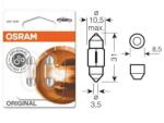 OSRAM C10W Original Line 31mm szofita izzó 6438-02B DUO BOX