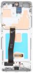  NBA001LCD10112002766228408 Samsung Galaxy S20 Ultra / S20 Ultra 5G OLED kijelző érintővel Ezüst kerettel, előlap (NBA001LCD10112002766228408)