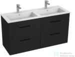 Jika Cube 120 cm-es dupla mosdó és 4 fiókos alsószekrény kombináció, antracit H4536621763521 (H4536621763521)