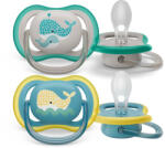 Philips játszócumi ultra air 18hó bálna 2db - vitalcafe