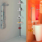 Deuba DELMO teleszkópos zuhanypolc, 92-306cm, fehér Deuba