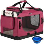 Cadoca ELI kutya/macska szállítótáska, 60x42x42cm, sötétpiros Cadoca