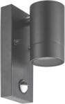 Spgu10ipfs1a Tracon SPGU10IPFS1A Oldalfali spot lámpatest mozgásérzékelővel, kültéri, antracit 100-240VAC, 50Hz, 1xGU10, ma. 35W, 10s-4min, max 8m, 3-2000lx, IP44 (SPGU10IPFS1A)