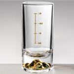 HARAHU Pahar de cristal cu măsurătoare - Auriu / 100ml KP35405 Pahar