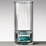 HARAHU Pahar de cristal cu pietricele - Turcoaz / 100ml KP35403 Pahar