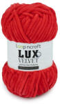  Lux Velvet prémium zsenília fonal LV10-40 - Piros