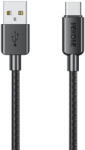 Wekome WDC-03 USB-C kábel - 6A, 480 Mbps, 1.0 m, fekete