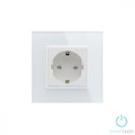 Smarthugo Egyes Fehér Wifi Üvegkeretes Konnektor (sh1520001)