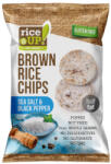 RiceUP! barna rizs chips sós és borsos ízű 60g