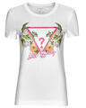 Guess Rövid ujjú pólók SS CN TRIANGLE FLOWERS TEE Fehér EU S