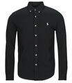 Ralph Lauren Hosszú ujjú ingek CHEMISE AJUSTEE COL BOUTONNE EN POLO FEATHERWEIGHT Fekete EU M