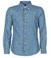 Ralph Lauren Hosszú ujjú ingek CHEMISE CINTREE SLIM FIT EN JEAN DENIM BOUTONNE LOGO PONY PLAYER Kék EU XXL