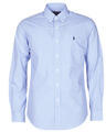 Ralph Lauren Hosszú ujjú ingek CHEMISE AJUSTEE EN POPLINE DE COTON COL BOUTONNE LOGO PONY PLAY Kék EU XXL