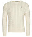 Ralph Lauren Pulóverek PULL COL ROND EN MAILLE TORSADEE Bézs EU XL