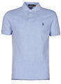 Ralph Lauren Rövid ujjú galléros pólók POLO AJUSTE DROIT EN COTON BASIC MESH LOGO PONY PLAYER Kék EU L