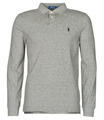 Ralph Lauren Hosszú ujjú galléros pólók POLO AJUSTE DROIT EN COTON BASIC MESH LOGO PONY PLAYER Szürke EU XL