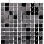 PartyDeco Panou decorativ - Negru 30 x 30 cm