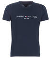 Tommy Hilfiger Rövid ujjú pólók TOMMY FLAG HILFIGER TEE Tengerész EU L
