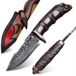HARAHU Cuțit de vânătoare Damasc HARAHU KA-31413 - Maro Inchis KP31413