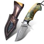 HARAHU Cuțit de vânătoare Damasc HARAHU RY-26626 - Verde KP26626
