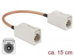 Delock FAKRA B-hüvely > FAKRA B-hüvely RG-316 antenna kábel 15cm (89674) (89674)