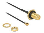 Delock antenna kábel RP-SMA csatlakozó válaszfal>MHF/U. FL-LP-068 10cm (89584) (89584) - aqua