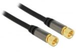 Delock F-csatlakozóval > F-csatlakozóval RG-6/U antenna kábel 1m fekete (88918)