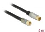 Delock F -dugó > IEC- hüvely RG-6/U antenna kábel 5m fekete (88962)