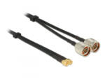 Delock antenna Kábel N hüvely > SMA hüvely ikerkábel RG-58 A/U 10m (89468) (89468) - aqua