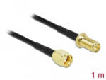 Delock antenna kábel RP-SMA-dugó - RP-SMA-hüvely LMR/CFD100 1m (90443) (90443) - aqua