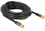 Delock F-csatlakozóval > F-csatlakozóval RG-6/U antenna kábel 5m fekete (88921) (88921)