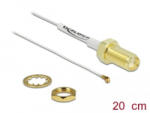 Delock antenna kábel SMA anya-apa MHF II-dugó 0.81 20cm (89052) (89052) - aqua