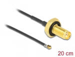 Delock antenna kábel SMA anya-apa MHF 4L LK-dugó 1.37 20cm (12663) (12663) - aqua