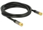 Delock F-csatlakozóval > F-csatlakozóval RG-6/U antenna kábel 2m fekete (88919)