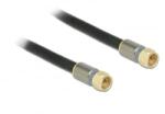 Delock F-csatlakozóval > F-csatlakozóval RG-6/U antenna kábel 10m fekete (88950) (88950)