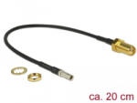 Delock antenna kábel SMA jack válaszfal > TS-9 dugó RG-174 20cm (89912) (89912) - aqua