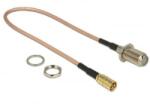 Delock F jack válaszfal > SMB dugó RG-316 antenna kábel 25cm (13024) (13024)