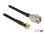 Delock antennakábel RP-TNC > SMA csatlakozó RG-58 C/U 2, 5 m (89514)