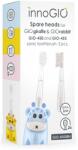 InnoGIO GIOGiraffe & GIORabbit Spare Heads Transparent csere fejek a fogkeféhez gyermekeknek GIOGiraffe & GIORabbit Sonic Toothbrush 2 db