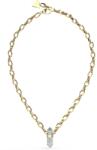 Guess Jellegzetes aranyozott nyaklánc Good Vibes JUBN03117JWYGFLT/U