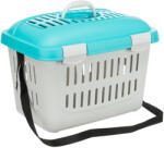 TRIXIE Trixie Capri szállítóbox macskáknak, kisállatoknak-H44xSz33xM32cm (világosszürke/türkiz)
