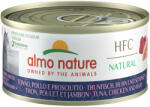 Almo Nature 70g 12x70g Almo Nature HFC Natural Tonhal, csirke & sonka nedves macskatáp