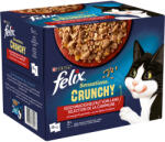 FELIX 20x85g Felix Sensations húsválogatás nedves macskatáp + 2x40g Crunchy Crumbles topping macskáknak