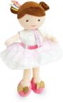 Doudou Păpușa Ombelline Princess Lady Jolijou 30 cm cu părul șaten și rochie albă de la vârsta de 5 ani (DC3533) Papusa