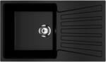 Ulgran U-703-344 Gránit Mosogatótálca - Extra mély, Csepegtetőtálcás, Matt Fekete (U-703-344)