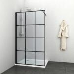 Sanotechnik Elite Black zuhanyfal 118-120 cm x 195 cm fekete