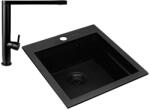 Pyramis Siros mosogató csapteleppel fekete/fekete 079822801BT (079822801BT)