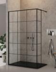 NEW TRENDY New Modus Black zuhanykabin fal walk-in 90 cm fekete matt/átlátszó üveg EXK-5574 (EXK5574)
