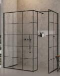 NEW TRENDY New Modus Black zuhanykabin fal walk-in 80 cm fekete matt/üveg mintával EXK-5617 (EXK5617)