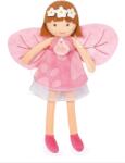 Doudou Rongybaba tündér Diane Forest Fairies Jolijou 25 cm rózsaszín ruhácskában rózsaszín szárnyakkal puha textilanyagból 5 évtől (JJ6029)